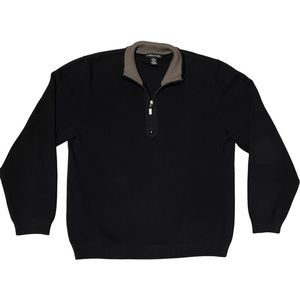 VTG 90’s Structure Black Zipper Neckline with Taupe Color Interior Collar. L